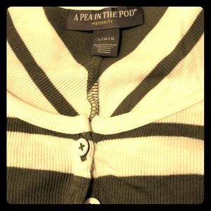 Short-sleeved Henly ribbed top Maternity